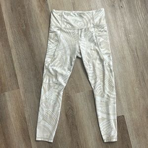 Athleta White and Cream Leggings Size M